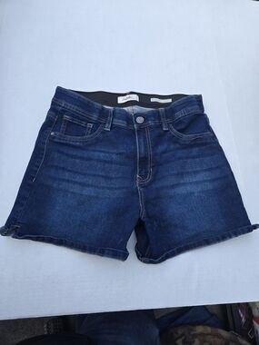 Angels Dark Blue Denim Cutoff Jean Shorts
